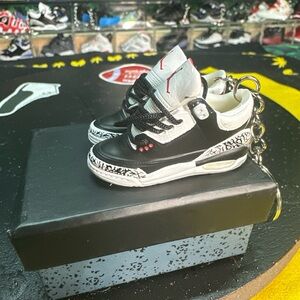 Mini 3D Printed Sneaker Keychain ‘J3 Black Cement’